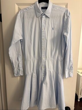 Polo by Ralph Lauren Pale Blue Button-Down Shirt Dress